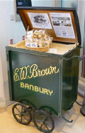 Barrow used by E W Brown to sell his Original banbury Cakes